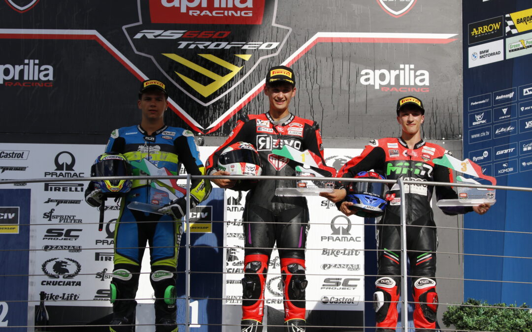 Al Mugello è doppietta per Filippo Bianchi nel Trofeo Aprilia RS660